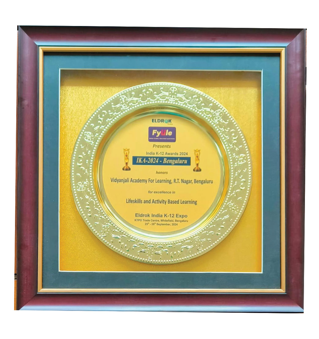 Awarded for Excellence in Lifeskills and Activity Based Learning (2024-25) by ELDROK India