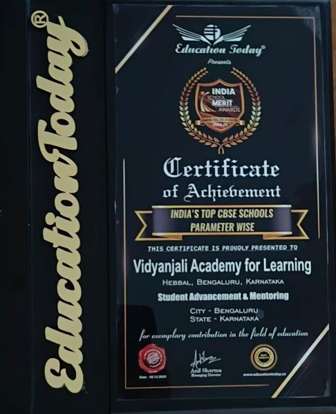 CBSE Parameter-wise Award for ‘Student Advancement & Mentoring’  at the India School Merit Awards 2025 by EducationToday