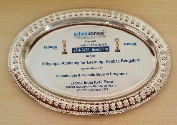 Awarded for Excellence in Sustainable and Holistic Growth Programs (2025–26) by ELDROK India.