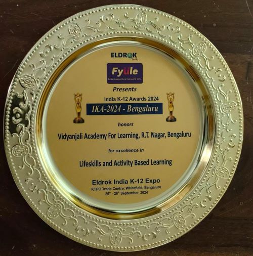 Awarded for Excellence in Lifeskills and Activity Based Learning (2024-25) by ELDROK India